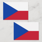 Carte De Correspondance Drapeau République tchèque (Devant / Derrière)