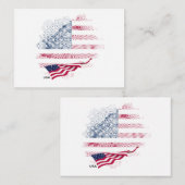 Carte De Correspondance Drapeau USA (Devant / Derrière)