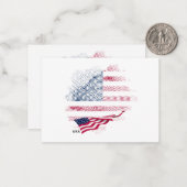 Carte De Correspondance Drapeau USA (Devant/Arrière en situation)