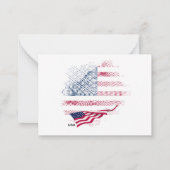 Carte De Correspondance Drapeau USA (Dos)