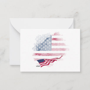 Carte De Correspondance Drapeau USA