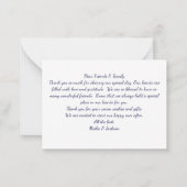 Carte De Correspondance Drapeaux américains britanniques Mariage Merci (Dos)