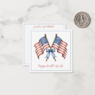 Carte De Correspondance Drapeaux américains patriotiques Quatre juillet