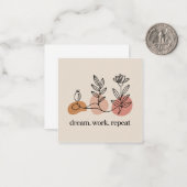 Carte De Correspondance Dream. Work. Repeat (Devant/Arrière en situation)