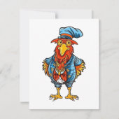 Carte De Correspondance Drôle Bossy Cartoon Rooster (Devant)