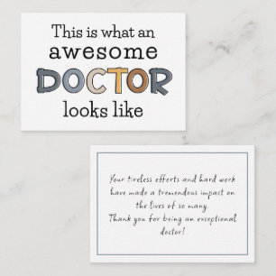 Carte De Correspondance Drôle cadeau de docteur   Awesome Docteur Apprécia