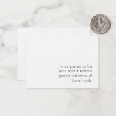 Carte De Correspondance drôle de retraite, blague sur les retraités (Devant/Arrière en situation)