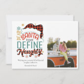 Carte De Correspondance Drôle Définir Naughty Christmas Photo (Devant)
