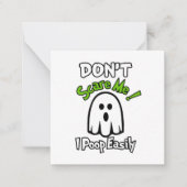 Carte De Correspondance drôle fantôme Halloween poter facile ajouter un se (Devant)