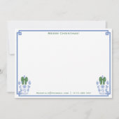 Carte De Correspondance Du Bureau De | Green Bow Ginger Jar Christmas (Devant)