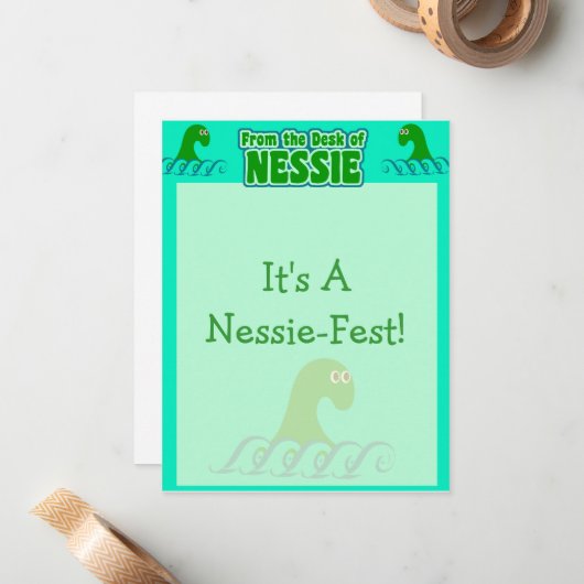 Carte De Correspondance Du bureau de Nessie ! (Devant/Arrière en situation)