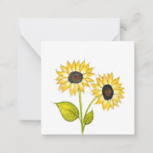 Carte De Correspondance 'Duet de tournesol' (Devant)