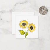 Carte De Correspondance 'Duet de tournesol' (Devant/Arrière en situation)