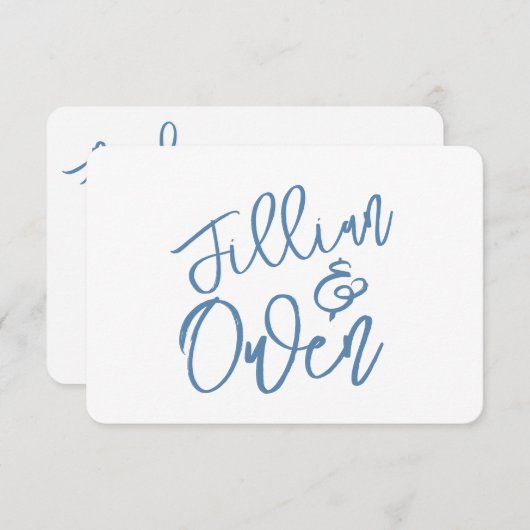 Carte De Correspondance Dusty Blue Personnalisé Merci Note (Devant / Derrière)