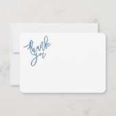 Carte De Correspondance Dusty Blue Personnalisé Merci Note (Dos)