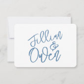 Carte De Correspondance Dusty Blue Personnalisé Merci Note (Devant)