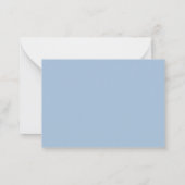 Carte De Correspondance Dusty blue wedding response RSVP (Dos)