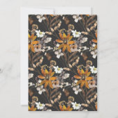 Carte De Correspondance Earthy Rustic Gold Brown Fleurs sauvages d'automne (Dos)