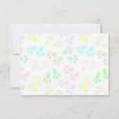 Carte De Correspondance Easter Bunny Paw Print Pattern Just a Note (Dos)