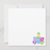 Carte De Correspondance EASTER Chick Eggs and Bright Blue  (Dos)