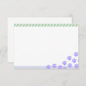 Carte De Correspondance Easter Puppy Paw Prints Blank (Devant / Derrière)