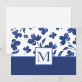 Carte De Correspondance Eau d'Indigo - tiges de fleurs (Devant / Derrière)