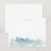 Carte De Correspondance Eau moderne vagues Stationner plat (Devant / Derrière)