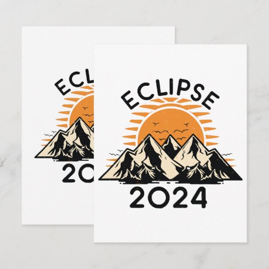 Carte De Correspondance Éclipse solaire totale 2024 (Devant / Derrière)