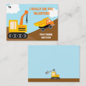 Carte De Correspondance École de camions de construction pour garçons pour (Devant / Derrière)