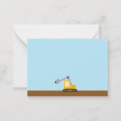 Carte De Correspondance École de camions de construction pour garçons pour (Dos)