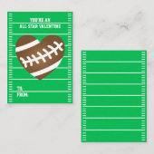 Carte De Correspondance École de football de garçon Valentines de classe (Devant / Derrière)