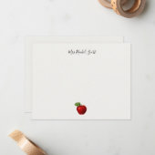 Carte De Correspondance école de pomme appréciation des élèves (Devant/Arrière en situation)