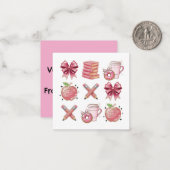 Carte De Correspondance École de professeur rose chic mignonne personnalis (Devant/Arrière en situation)