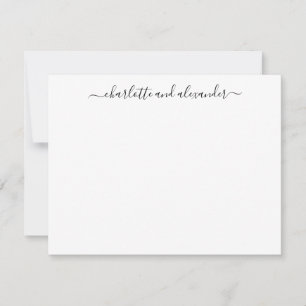 Carte De Correspondance Écriture de lettre de script minimaliste pour coup