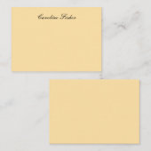 Carte De Correspondance Écriture Manuelle Classique Simple Beige (Devant / Derrière)