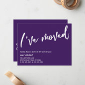 Carte De Correspondance Écriture manuscrite décontractée J'ai déménagé Pro (Devant/Arrière en situation)