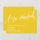 Carte De Correspondance Écriture manuscrite décontractée J'ai déplacé bril (Devant / Derrière)