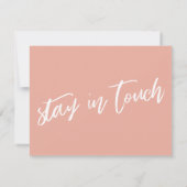 Carte De Correspondance Écriture manuscrite décontractée J'ai déplacé Cora (Dos)