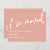 Carte De Correspondance Écriture manuscrite décontractée J'ai déplacé Cora (Devant / Derrière)