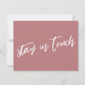 Carte De Correspondance Écriture manuscrite décontractée J'ai déplacé Dust (Dos)