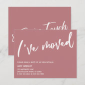 Carte De Correspondance Écriture manuscrite décontractée J'ai déplacé Dust (Devant / Derrière)