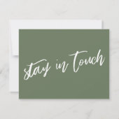 Carte De Correspondance Écriture manuscrite décontractée J'ai déplacé Fair (Dos)