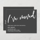 Carte De Correspondance Écriture manuscrite décontractée J'ai déplacé Fair (Devant / Derrière)