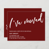 Carte De Correspondance Écriture manuscrite décontractée J'ai déplacé la B (Devant / Derrière)