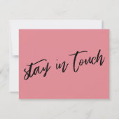 Carte De Correspondance Écriture manuscrite décontractée J'ai déplacé la c (Dos)