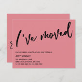 Carte De Correspondance Écriture manuscrite décontractée J'ai déplacé la c (Devant / Derrière)