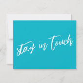 Carte De Correspondance Écriture manuscrite décontractée J'ai déplacé Scub (Dos)