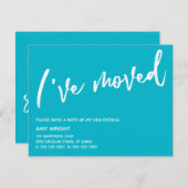 Carte De Correspondance Écriture manuscrite décontractée J'ai déplacé Scub (Devant / Derrière)