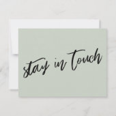 Carte De Correspondance Écriture manuscrite décontractée Nous Avons Déplac (Dos)