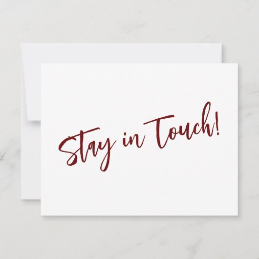 Carte De Correspondance Écriture manuscrite décontractée que j'ai déplacée (Dos)